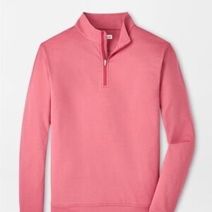Peter Millar Quarter-Zip Sweater Chili Red XL
